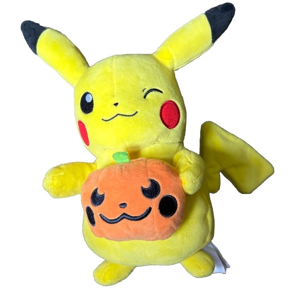 WCT Pokémon Pikachu Pumpkin Plush Wicked Cool Toys Nintendo Halloween 2020 9"